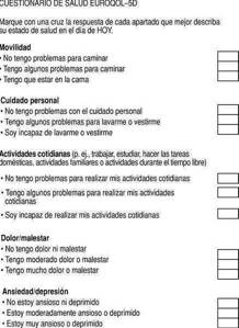Cómo se miden los resultados de una cirugía de columna. 5 test Eq-5D para medir calidad de vida en pacientes con dolor de espalda