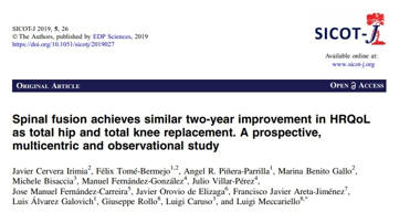 artrodesis vertebral y calidad de vida
